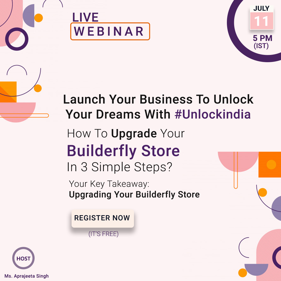 Builderfly's tweet photo. You have tried your best keeping up the pace in #business in the #lockdown period. It’s the right time to #upgradeyourstore and launch your store to the masses.

https://t.co/tfCMU29JpY

#livewebinar #builderflywebinars #registerforfree #freewebinar #webinarseries @BuilderFly https://t.co/1a9DHijeG6