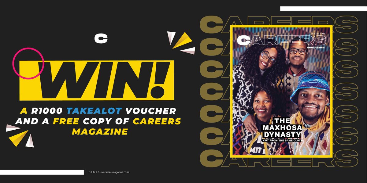 Careers_Mag's tweet image. What would you buy with R1 000 right now? This week we're giving away a #Takealot voucher worth R1k! Complete the steps below to enter the draw:

1️⃣ Follow @Careers_Mag 
2️⃣ RT this post
3️⃣ Tag a friend in the comments

Winner will be announced Friday! Good luck! #CareersMag