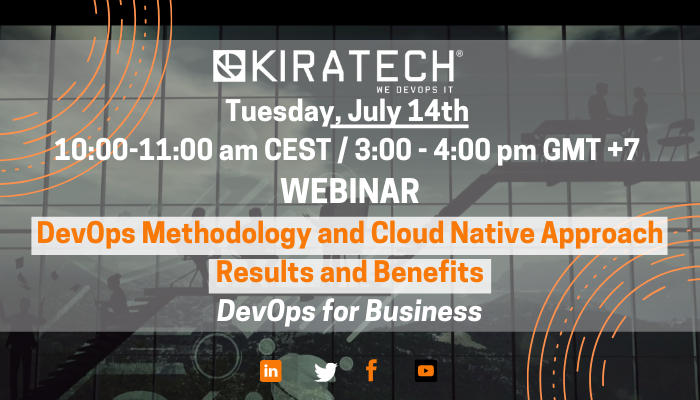 kiratech's tweet photo. It's one week to our free #Webinar!
One of our biggest #financial customer will join the webinar to share its own #experience in this field, look at the agenda here to find out who it is ๐:
https://t.co/fCoWcy2dE0
#WeDevOpsIT #WeCloudIT #WeSecureIT #Thai #Swiss #Asia https://t.co/X3NJFFPugD