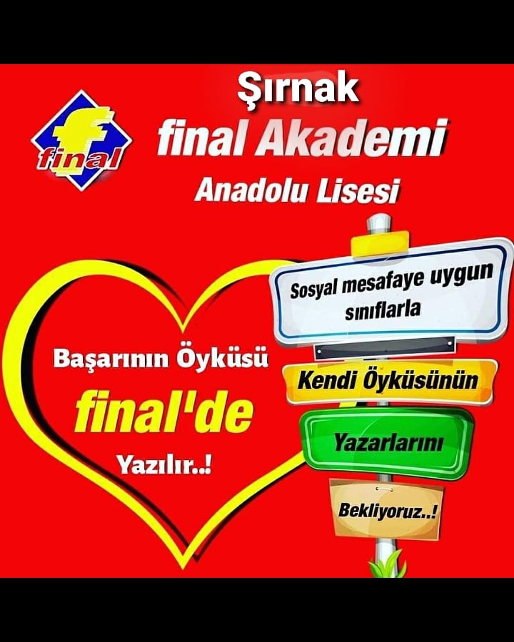 FinalSirnak's tweet photo. "FİNAL'DE HAYALLERİNİZ GERÇEKLEŞMEK İÇİN SİZİ BEKLİYOR." https://t.co/6vnBLEY66V