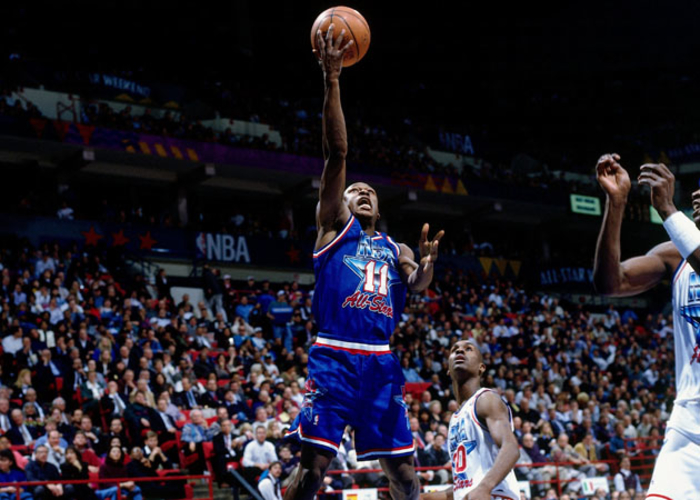 Mookie Blaylock: 1993-94. 13.8pts, 5.2rbd, 9.7ast, 2.6stl, 0.5blk. 41.1 FG%, 33.4 3P%, 73 FT%.All Defensive 1st Team.