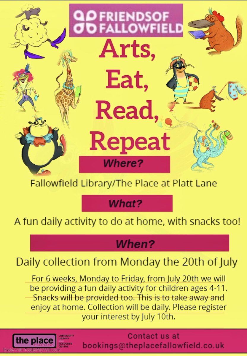 #arts #eat #read #repeat - we launched our special summer holiday hunger project yesterday and the response has been incredible - thanks to our friends for making it happen <a href="/MancLibraries/">Manchester Libraries</a> <a href="/OneMcr/">One Manchester</a> <a href="/MCCFallowfield/">MCC Fallowfield</a> <a href="/4EVERManchester/">Forever Manchester</a> <a href="/AliRIlyas/">Ali-Raza Ilyas</a> <a href="/ZahraAlijah/">Zahra Alijah</a> <a href="/CllrJade/">Jade #JoinATradeUnion</a>
