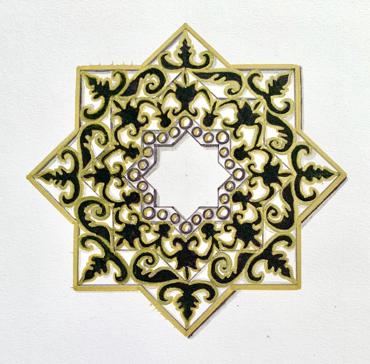 Inspired by a beautiful local pattern for Day 7 of  #GeometricJuly.  @c0mplexnumber