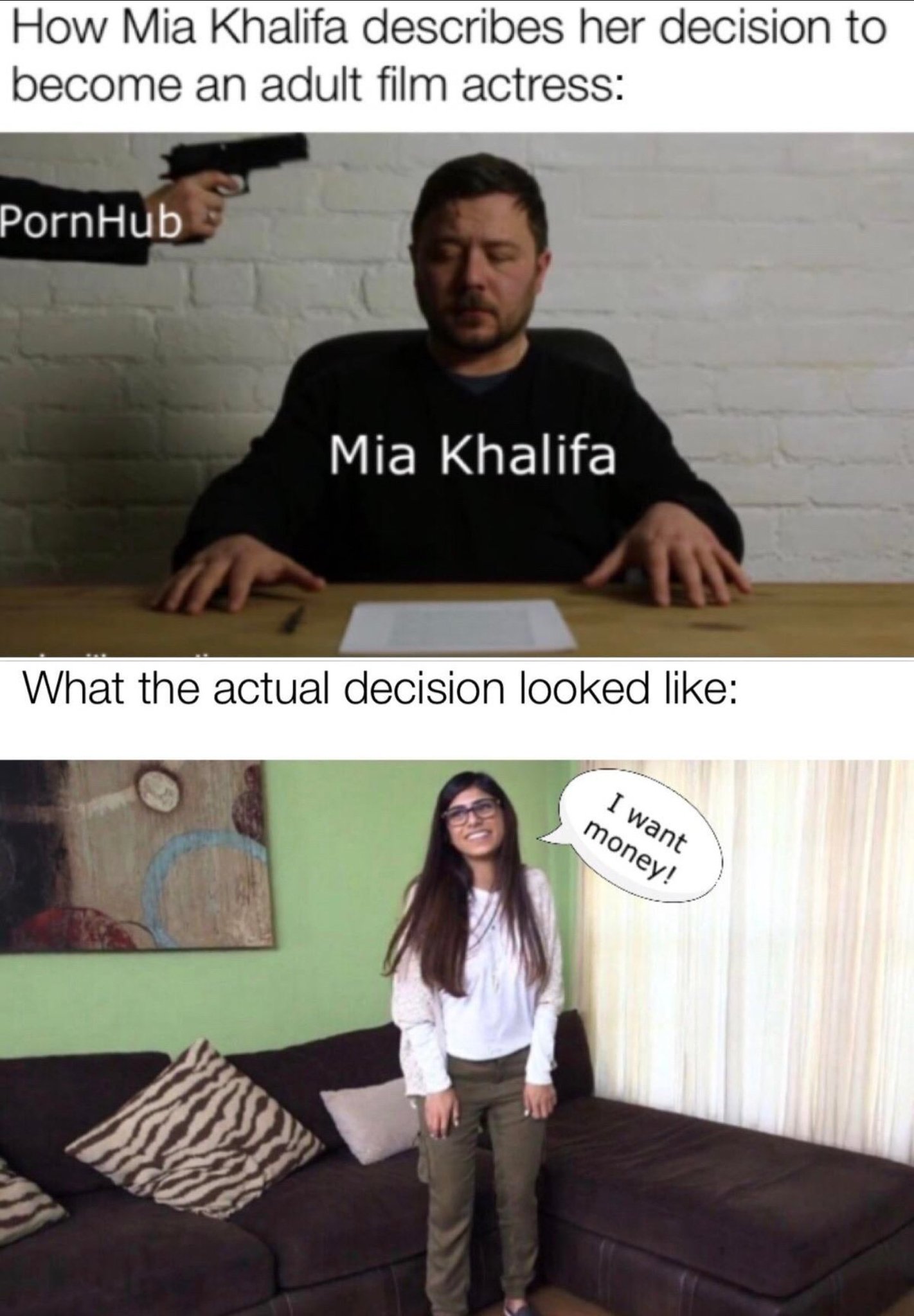 Mia Khalifa Porn Captions - PornMemes on Twitter: \