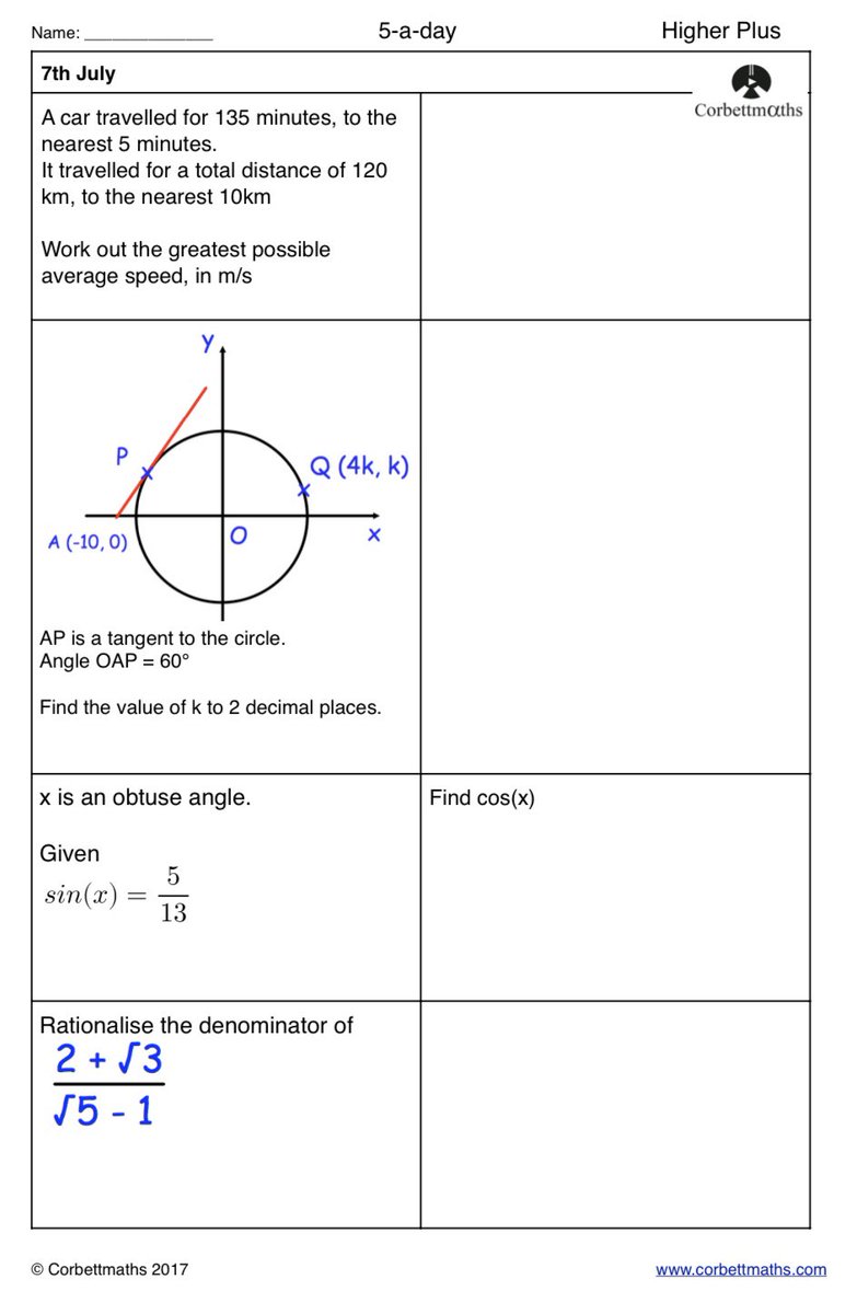 Corbettmaths tweet media