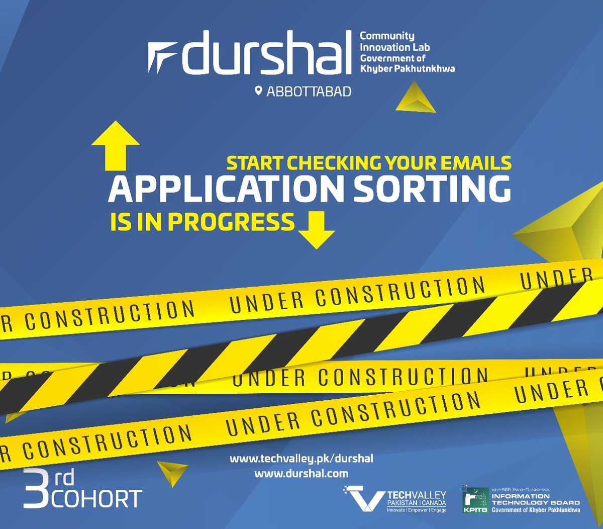 TechValleyPak's tweet image. Our team is picking out the best applications from the pool. Lucky ones are going to get emails confirming their status.
So start checking your inbox and prepare yourself for the next steps.

#Durshal #DurshalAbbottabad #techvalleypakistan #techvalleyabbotttabad  #incubation