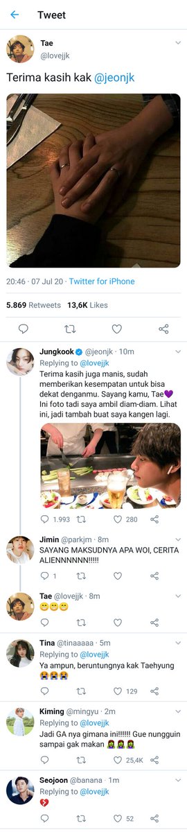 achilleskv's tweet photo. TAEKOOK || KOOKV ONESHOT

Kisah Taehyung seorang fanboy yang mendapat notice langsung dari  Idol kesayangannya, Jungkook. https://t.co/zlslKUPG5J