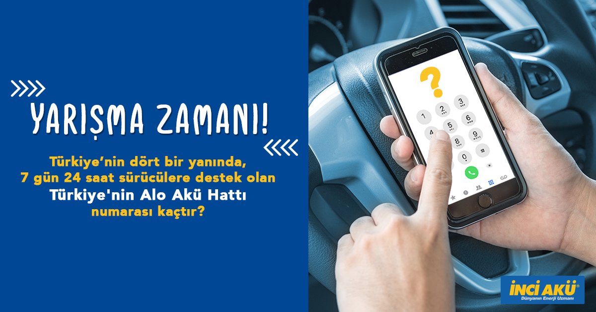 Yarışmamız başlıyor! 📌
Türkiye'nin Alo Akü hattının numarasını yorumda yazarak, sayfamızı takip ederek ve paylaşımımızı beğenerek orta boy bavul kazanma şansını yakalayın! 🔈 
#İnciAkü #AloAkü #DünyanınEnerjiUzmanı #Yarışma #KalmayızYoldaBiz