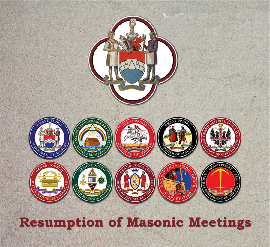MarkMasonsHall's tweet image. Yesterday, a joint statement by Freemasons' Hall &amp;amp; Mark Masons' Hall announced a decision to let the General Suspension of Masonic Activity expire on 17 July. The letter can be viewed here:
ow.ly/EfyZ50ArrAX
With further guidance here:
ow.ly/Nf7N50ArrAW