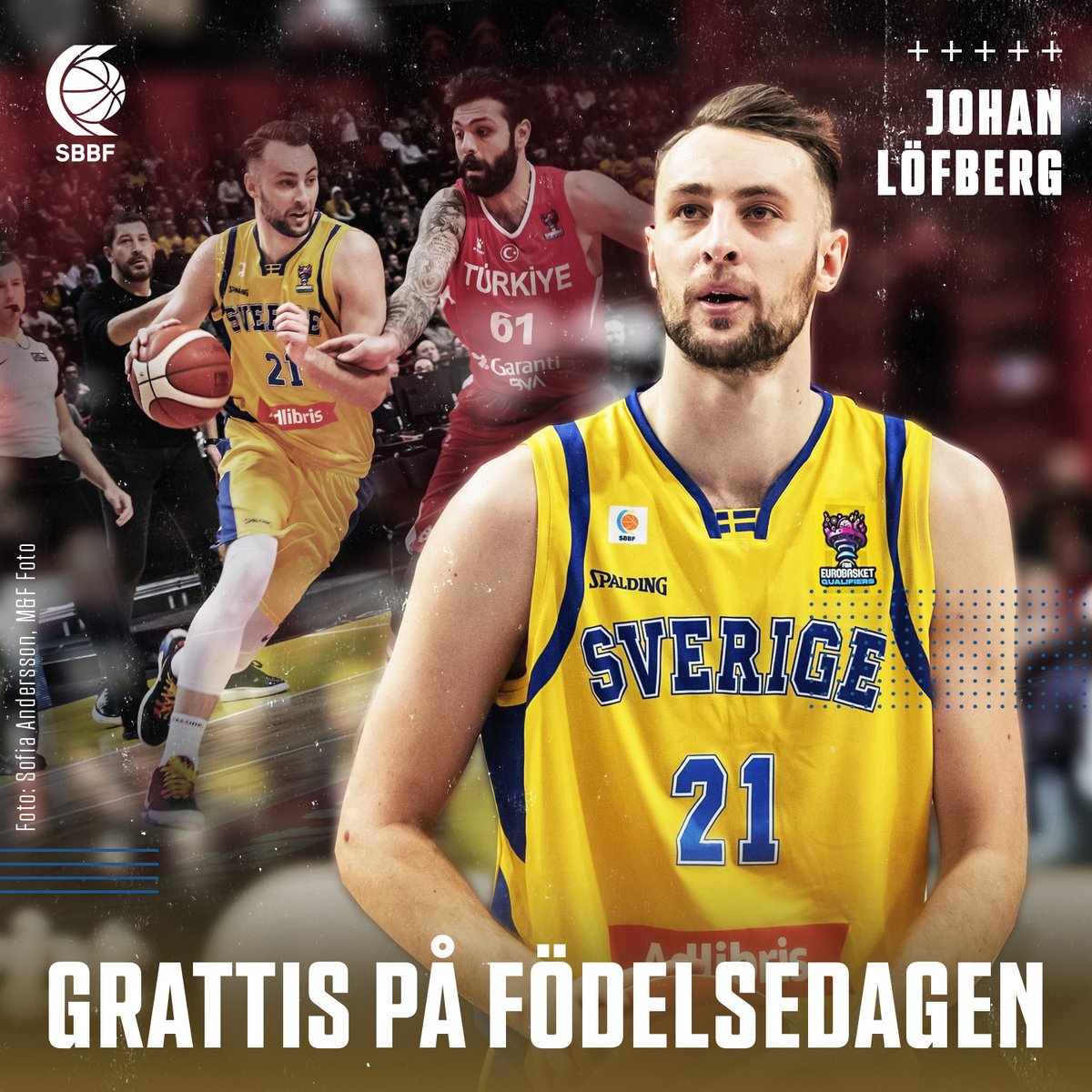 Grattis på födelsedagen <a href="/JohanLofberg12/">Johan Löfberg</a>! 🎉🥳🙌
Debut i herrlandslaget 2016, men det är de senaste åren han tagit plats på riktigt - 10 seniorlandskamper och 83 poäng hittills för Johan, vi ser fram emot många fler! 🇸🇪🏀

❤️, 🔁 och skicka din grattishälsning till Johan! ⬇️