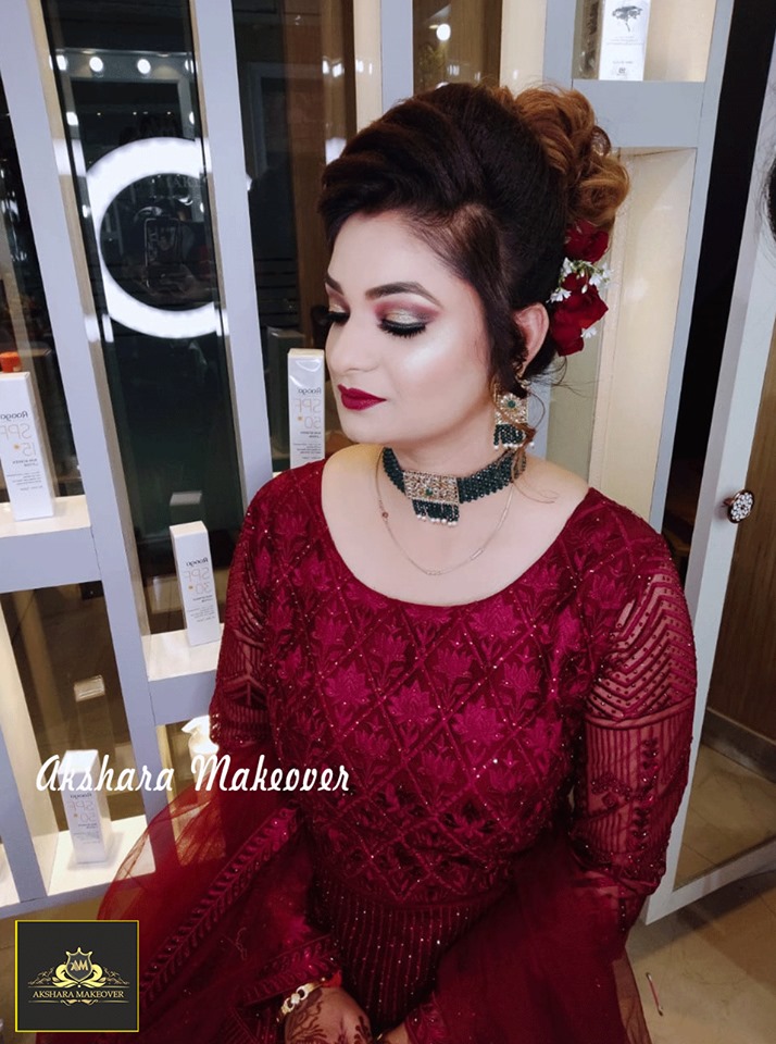 red dress party makeup in pakistani Pakistani Bridal Make Bride Red Dress Stock Photo 2311328061