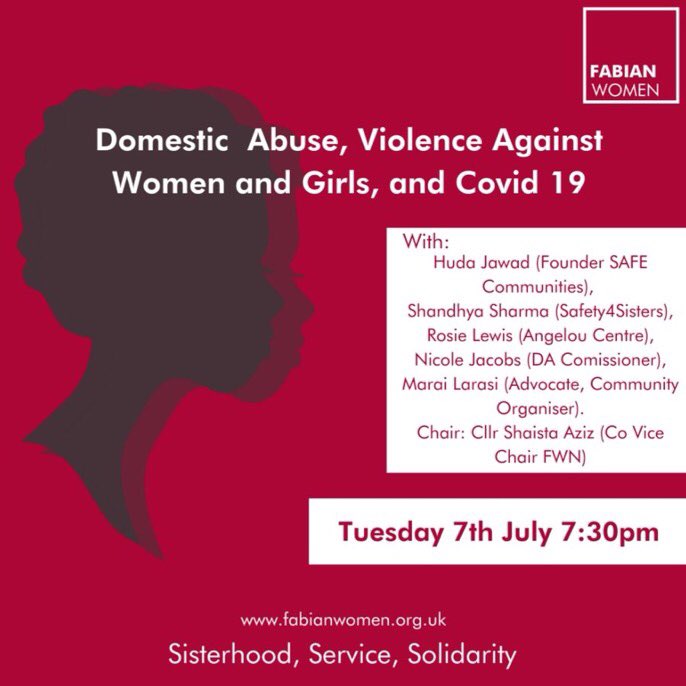 So proud of @hudzyboo speaking at this at 7.30pm about her amazing work @SAFECommunitie2 @faithandvawg - @FabianWomen. Really looking forward to seeing @nicolejacobsST, @shaistaAziz, @MaraiLarasi & Rosie Lewis from @AngelouCentre1 too! What a line up ❤️ us02web.zoom.us/webinar/regist…