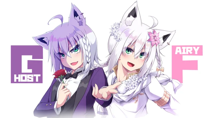 ガラとセットポーズで描いたのでこんな感じで遊べる(ΦωΦ)
#絵フブキ 