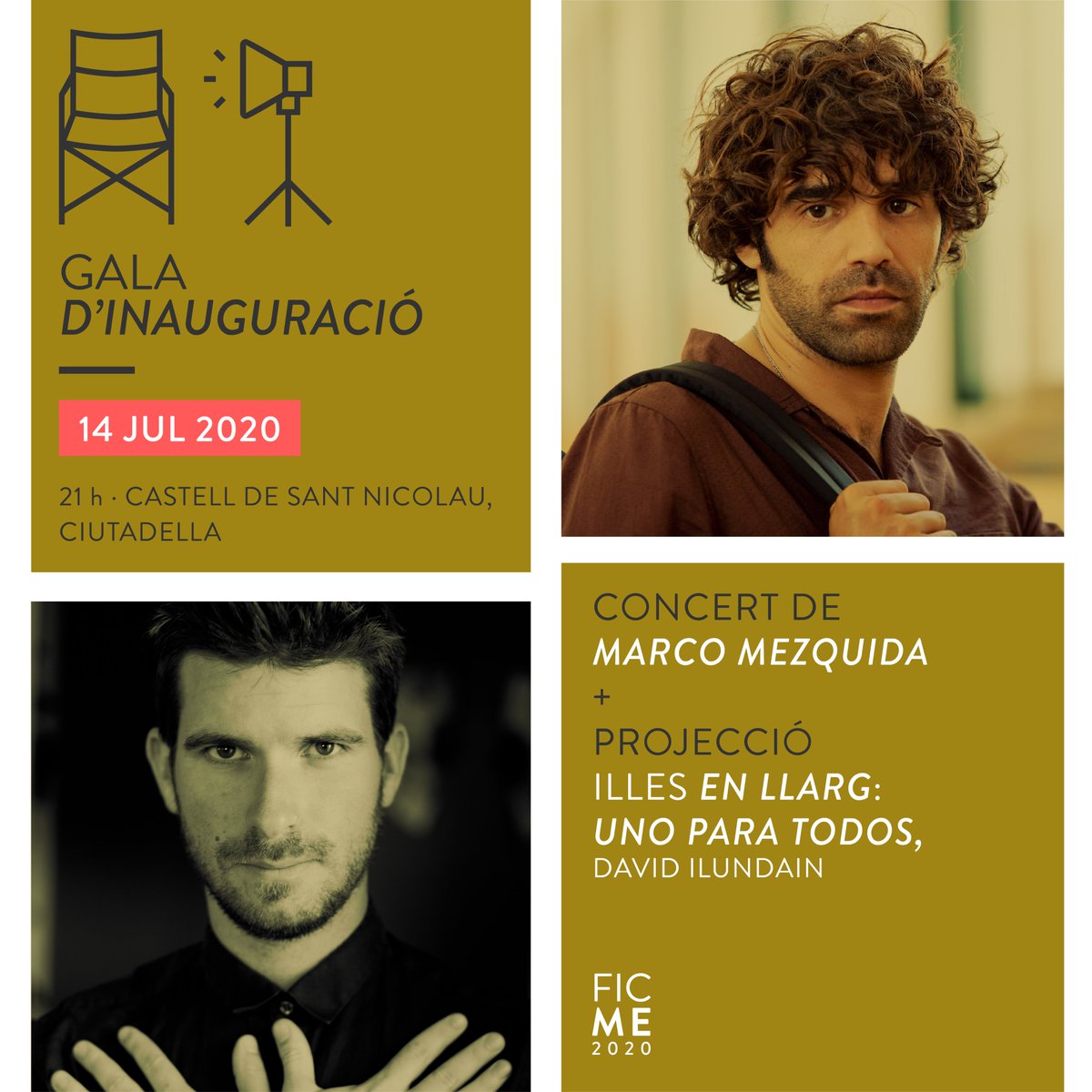 FMenorca's tweet photo. 📽️Inauguración del #ficme2020 con un concierto del pianista menorquín @marcomezquida, recientemente galardonado con el Premio Ciudad de Barcelona 2020 y la proyección de la nueva película de @davidilundain 'Uno para todos' ‼️ Ya puedes comprar tu entrada🎟 https://t.co/euPXhUdLCj https://t.co/iDErI02Uqt
