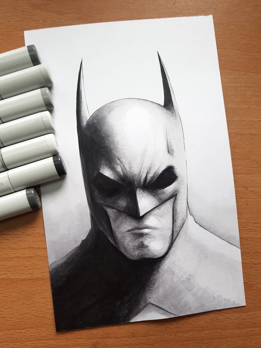 KrnozineA's tweet photo. Made an artwork of Batman Arkham game version. I tried blending 4 gray tones for a start cause using too much confuses me sometimes.
#batman #dc #dcbatman #batmandc #arkham #copicsart #copic #copicart #copics #art #artist #myart #artistoninstagram #drawing #illustration https://t.co/HsRW0GpLxl