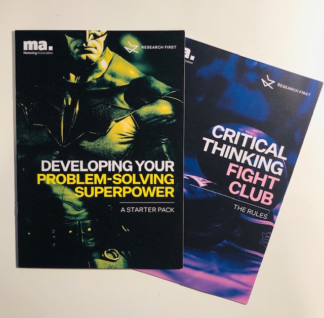 ResearchFirstNZ's tweet photo. Critical thinking is really only the first step in your journey to becoming a problem-solving superstar. To help you on that journey, @ResearchFirstNZ and the @marketing_assoc have  developed this Problem-Solving Superpower Starter Pack. Get in touch and we'll send you one. https://t.co/bizUm0KXSn