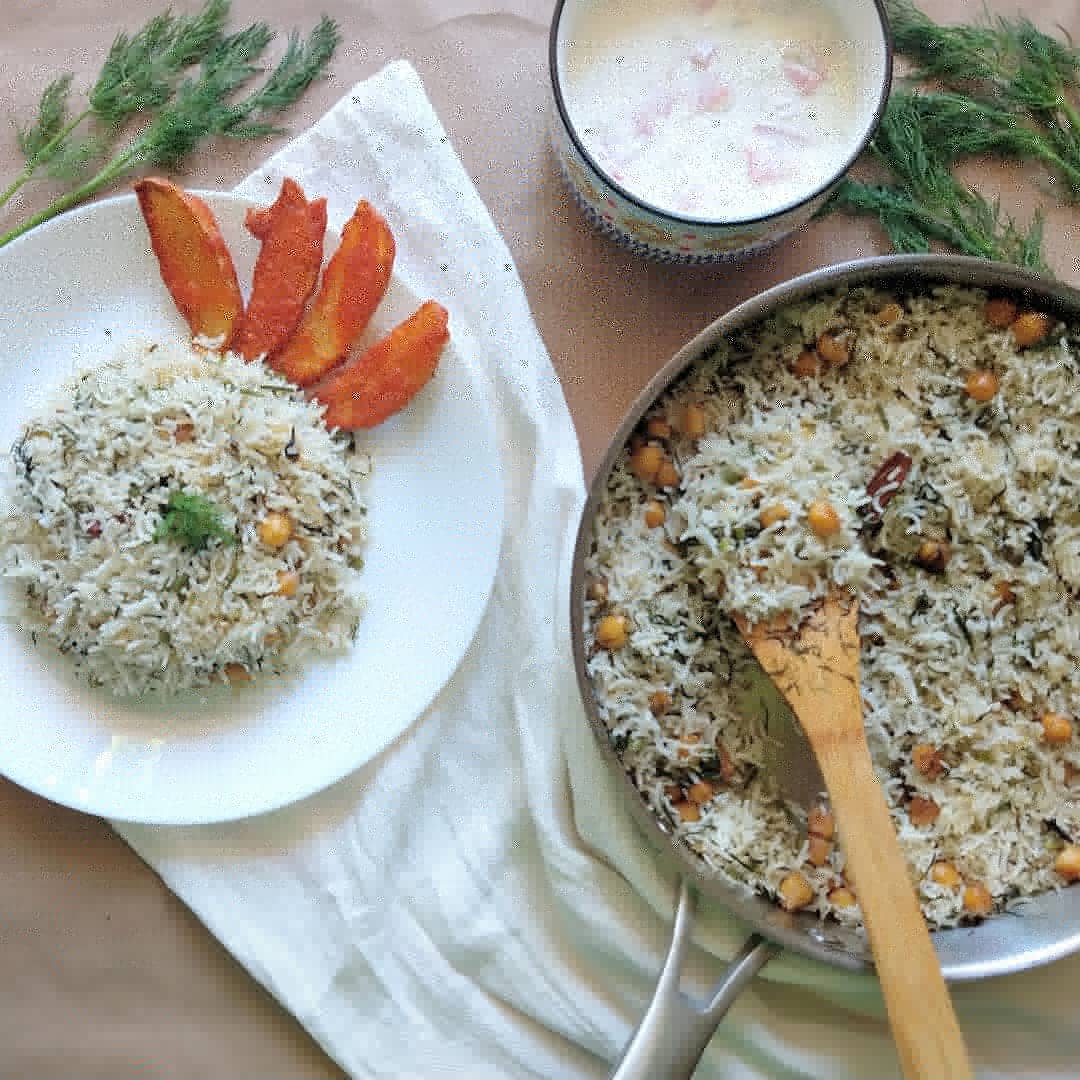AnnamYumm's tweet photo. Chickpeas and Dill Rice
#HealthyEating #healthyrecipes #homemadefood #Rice #chickpeas #dill #YummAnnam #indianfood 

Video Link : https://t.co/iILoeHJZbe https://t.co/Ml9eXY44fn