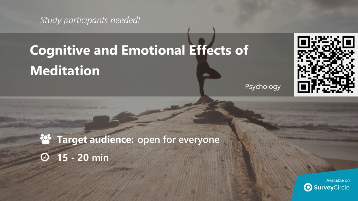 daily_research's tweet photo. Participants needed for online survey!
Topic: "Cognitive and Emotional Effects of Meditation" https://t.co/0CPrh8nAq5 via @SurveyCircle
#meditation #mindfulness #cognition #emotions #concentration #unipark #studie #survey #surveycircle https://t.co/S6LVq34Wh9