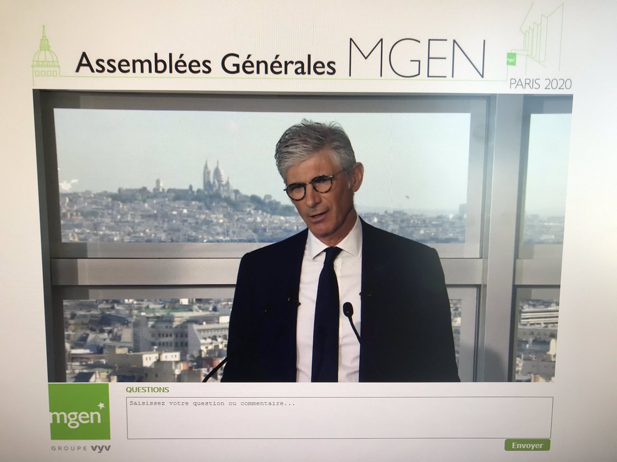 Point sur l’activité du groupe avec <a href="/StephDedeyan/">Stephane Dedeyan</a> qui met en avant la capacité de résilience de notre mutuelle grâce à l’engagement de tous #AGMGEN20