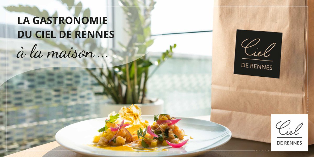 [LA #GASTRONOMIE DU CIEL DE #RENNES A LA MAISON]
Chaque vendredi, nous vous proposons des #plats à #emporter afin que vous puissiez passer, chez vous, un bon moment gustatif. #Menu, tarifs et réservations : bit.ly/3e6AFOT
#venteàemporter #takeaway
