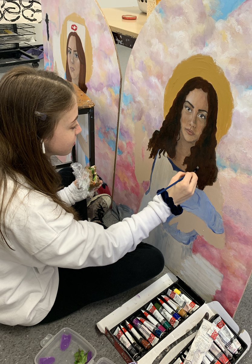MiaKumar8152's tweet photo. Year 12 students @burwoodghs today worked in areas of Society &amp; Culture, Design &amp; Technology, Visual Arts. https://t.co/0i9GgDz0K5