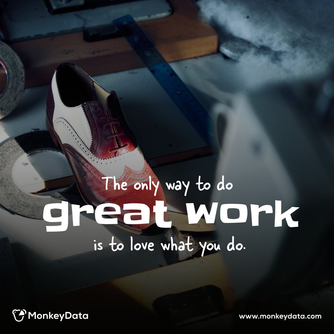 Love What You Do Do What You Love ☑️☑️☑️
#monkeydata #dowhatyoulove #ecommerce #workwithpassion