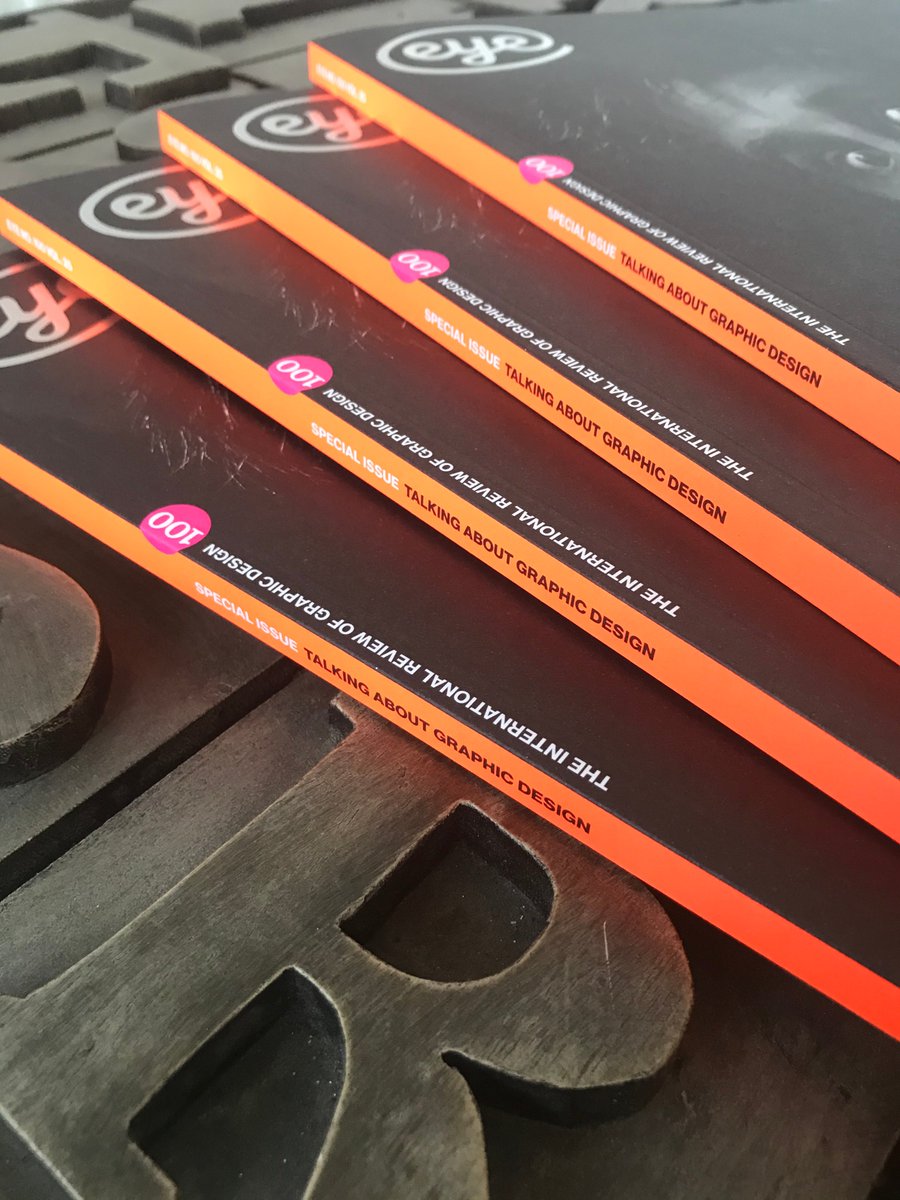 PureprintGroup's tweet photo. A special colour on the spine of @eyemagazine #eye100 really makes it pop. So many spreads in this issue that have vibrant special colours and fluoro ones too #magazines #eyemagazine #fluoroorange #indiemagazines #PrintedbyPureprint #fluoro #graphicdesign https://t.co/QsgT4GH2UQ