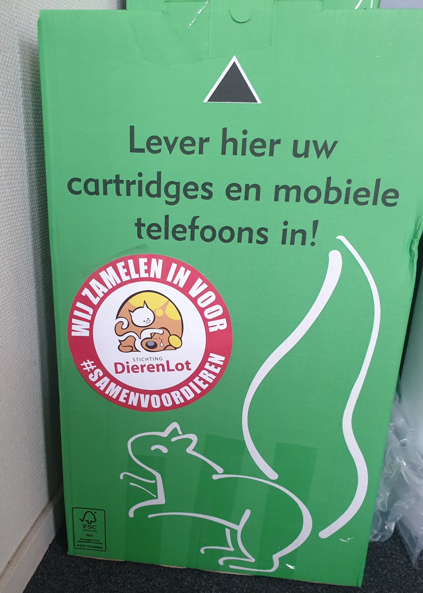 DierenLot's tweet photo. Zamel met uw bedrijf of #dierenorganisatie geld in voor de #dieren. Dat kan heel gemakkelijk. Verzamel oude #mobieltjes en #cartridges, Eeko haalt ze op en de opbrengst gaat naar de dieren in nood. Meer info: https://t.co/Wur6C6BlRY #samenvoordieren https://t.co/MJ1YW99y4p