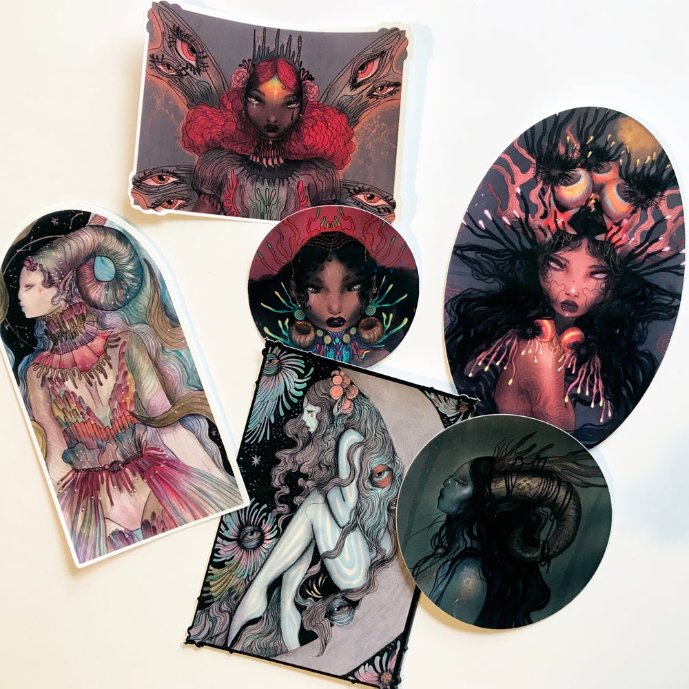 lalasdreambox's tweet photo. Stickersssss :O! Sticker packs available here: https://t.co/VqdY4dr6Pz #stickes #cricut #illustration #fantasystickers https://t.co/8zNmYaXBLC