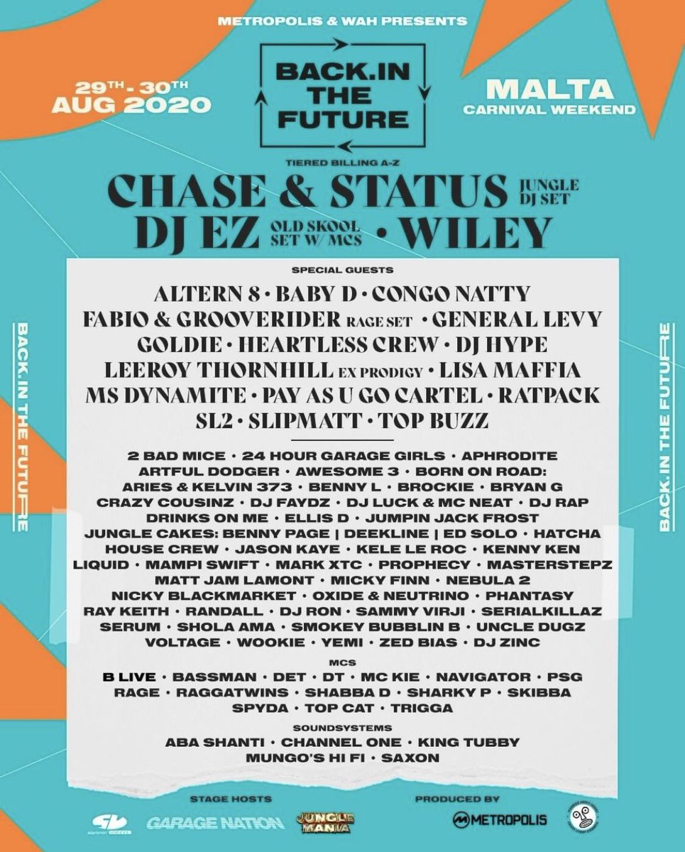 Lisamaffiauk's tweet photo. Feeling honoured to be headlining alongside some incredible acts in MALTA 29-30th August 2020. Thank you @MetropolisMusic @wahevents and @garagenation for having me on this line up. Can’t wait 😊 #BackInTheFuture 💜 https://t.co/ZlTRT4EhT8