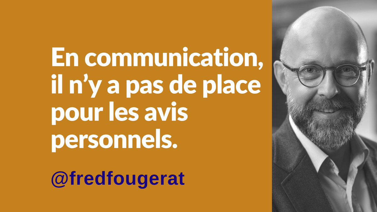 «J’aime», «Je n’aime pas», «Je préfère»...ne sont pas des arguments en #communication. Ce ne sont pas des éléments objectifs et professionnels.
#LaComEstUnMetier