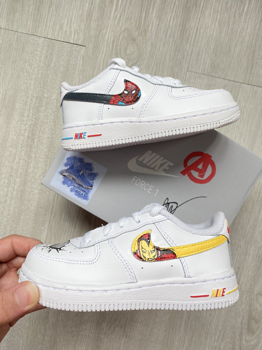 BradMortlock4's tweet photo. AF1 x MARVEL 
#customtrainers #marvel https://t.co/CjNTbPd6c0