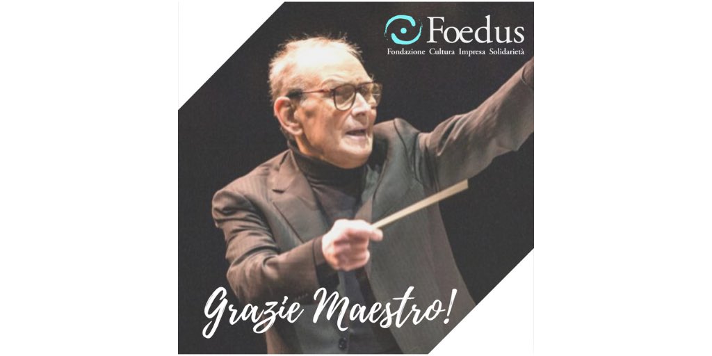 Ennio #Morricone con la sua arte ha portato nel Mondo il miglior volto della nostra #sapienza #italiana. A lui la Foedus è legata dal profondo da quando entrò a far parte del comitato scientifico accettando il premio #Foedus #Cultura. 🎼