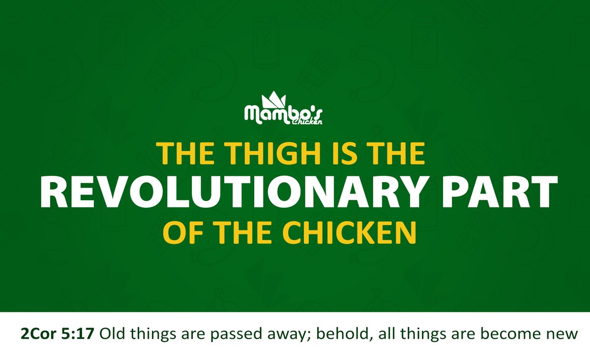 mamboschicken's tweet photo. Do you agree?
#MambosEvolution
#MambosChicken
#EatLikeAKing https://t.co/WauqDscgIi