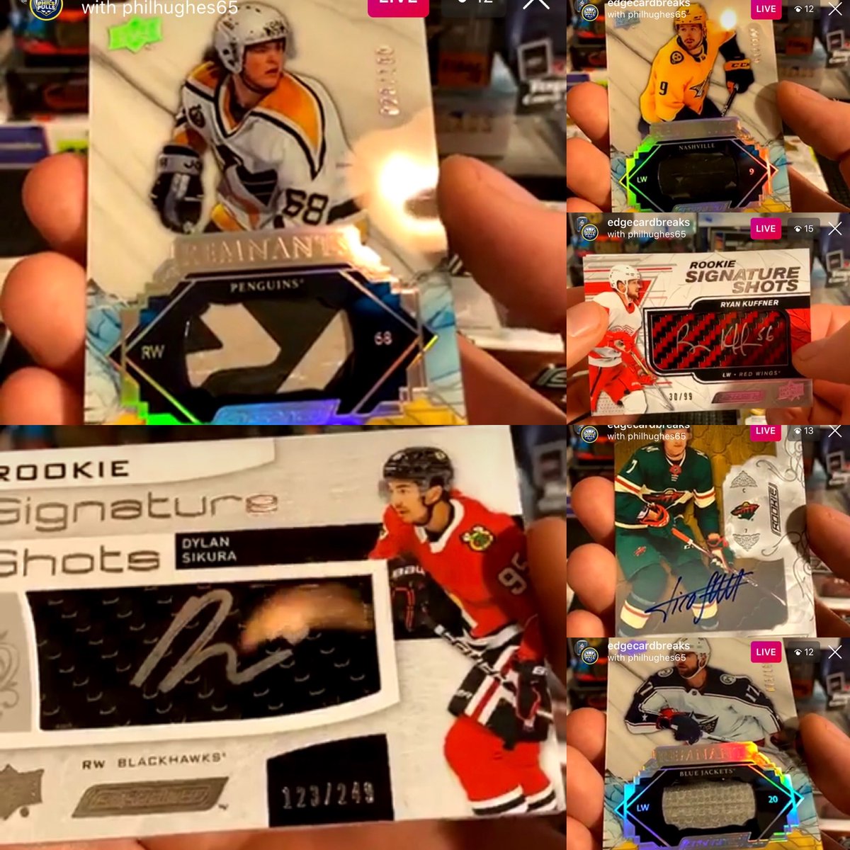 CedarHCards's tweet photo. After getting swept 3-0 in a Sapphire war with @PJHughes45, I exacted a little revenge on @edgecardbreaks live feed in an Engrained war (of which I know less than 1% of players in). I am told I did well. #NHL #Engrained #Hockey #Aye #BoxWar #CarterHart #McDavid #SomeOtherDudes https://t.co/vVCg9vnhL9