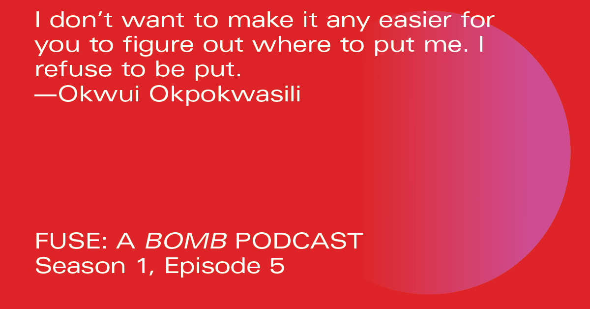 BOMBmagazine's tweet photo. In a new episode of #FUSE, #OkwuiOkpokwasili and #BeccaBlackwell discuss their how they build relationships with their audiences, challenging gender norms, fighting fear with art making, and the power of body language in their work.
Listen now: https://t.co/4fdAFfqIFd https://t.co/PSuw8ua2ty