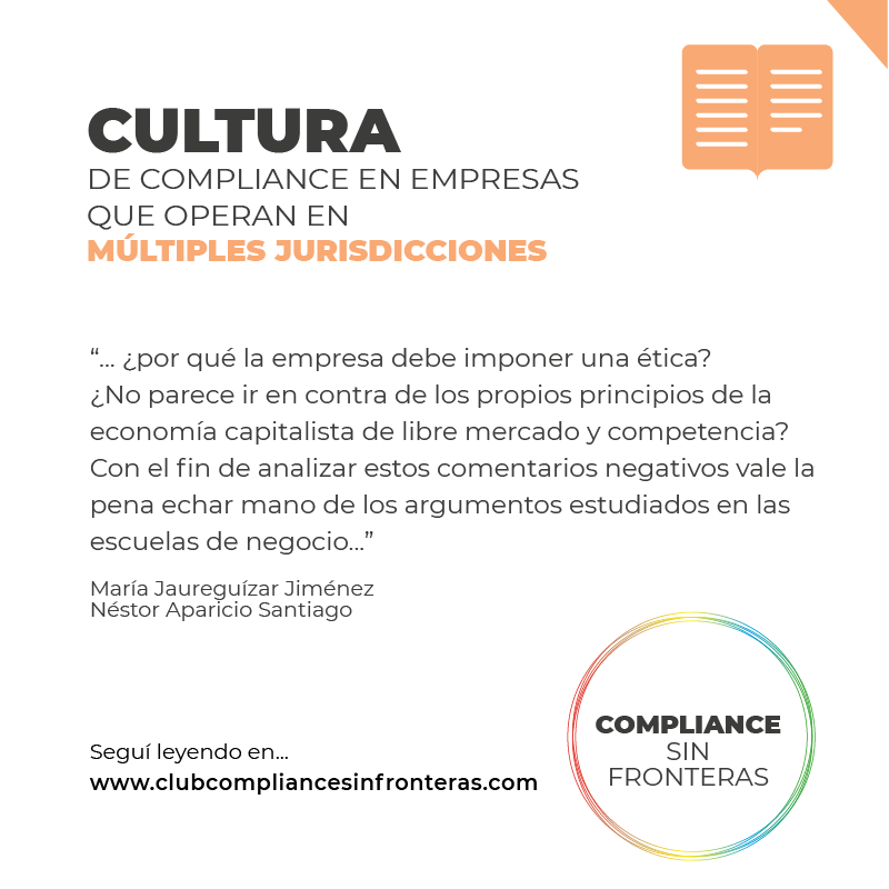 compliancescsf's tweet photo. ¿Cómo generar cultura de Compliance en empresas que operan en más de una jurisdicción? Nos lo cuentan María Jaureguízar Jimenez y Nestor Aparicio.
#ComplianceSinFronteras
#ClubComplianceSinFronteras
#ComunidadCompliance
#ComunidadDigitalDeCompliance
#UnLibroDiferente
#Compliance https://t.co/bByim294Vq