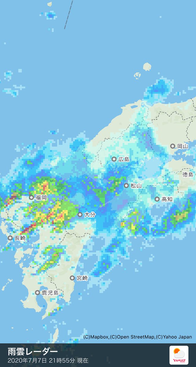 雨雲 レーダー 岡山