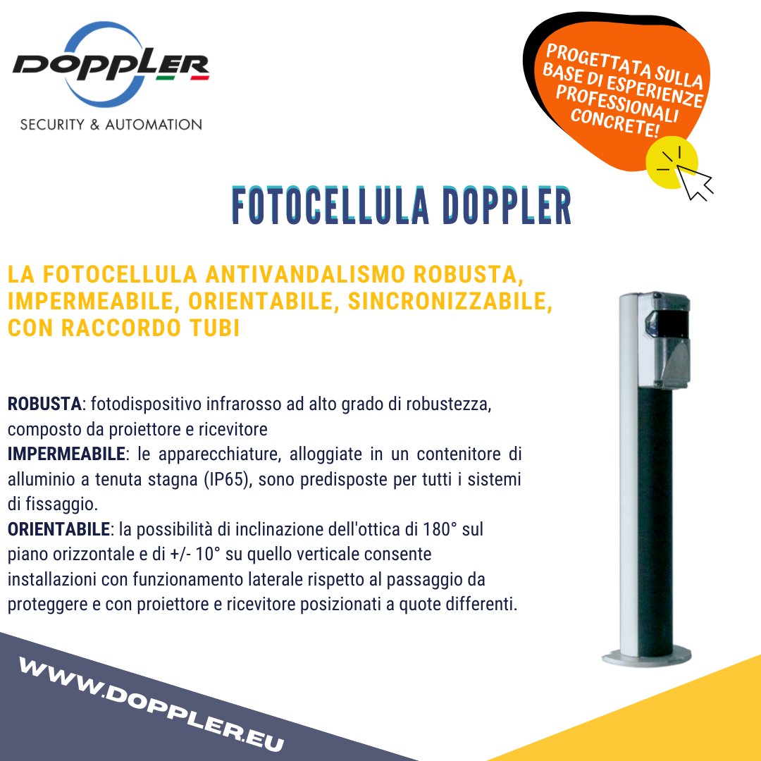 DopplerSrl's tweet photo. 📍 FOTOCELLULA DOPPLER ... la fotocellula antiandalismi robusta, impermeabile, orientabile, sincronizzabile e con raccordo tubi!
Scopri di più https://t.co/XlMYouqHUH https://t.co/Xq28hBvRid