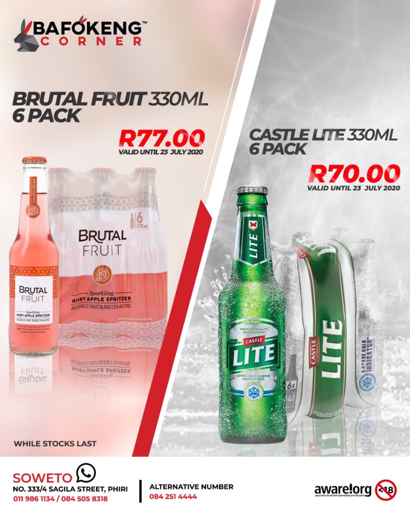 bafokeng_corner's tweet photo. Happy Tuesday Everyone , make sure you stop by and grab a meal and some drinks for the week 🙏🏾🍻🍿

#BafokengCorner https://t.co/8CdG6Lq8Ju