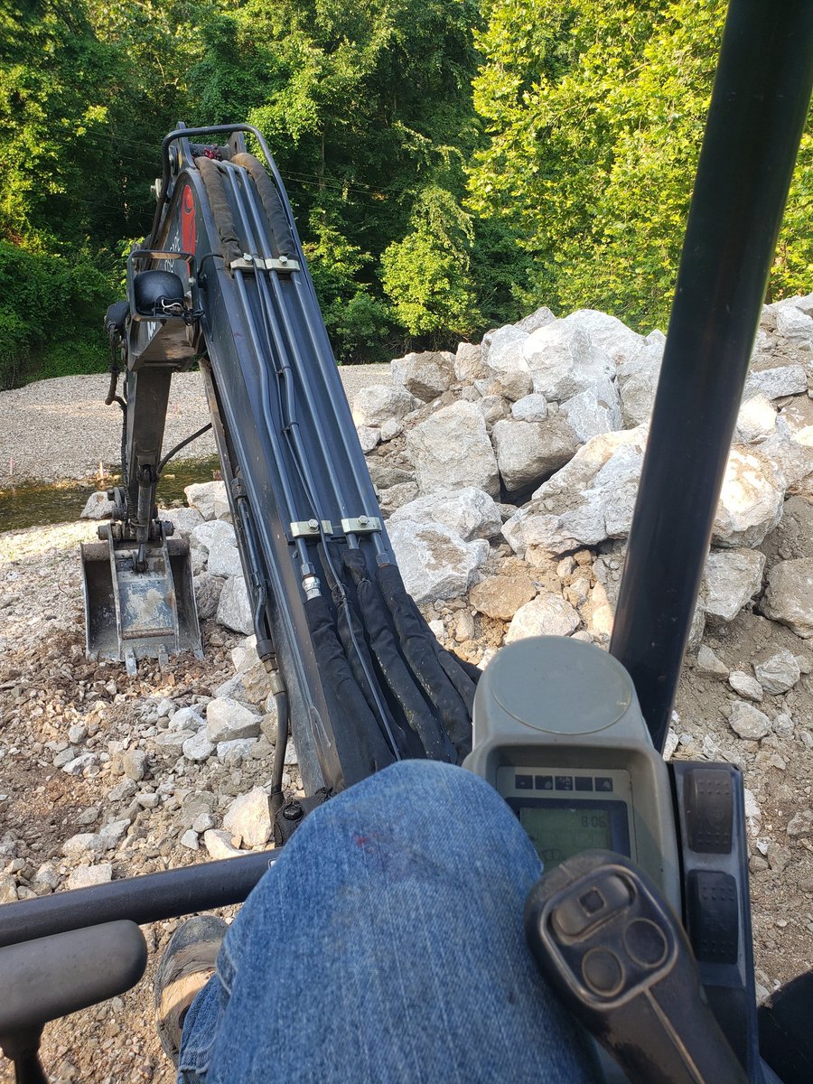 a_str8savage's tweet photo. @NotFabTV out here moving earth watching the twitch stream in between rock loads https://t.co/eTKSotL1sA