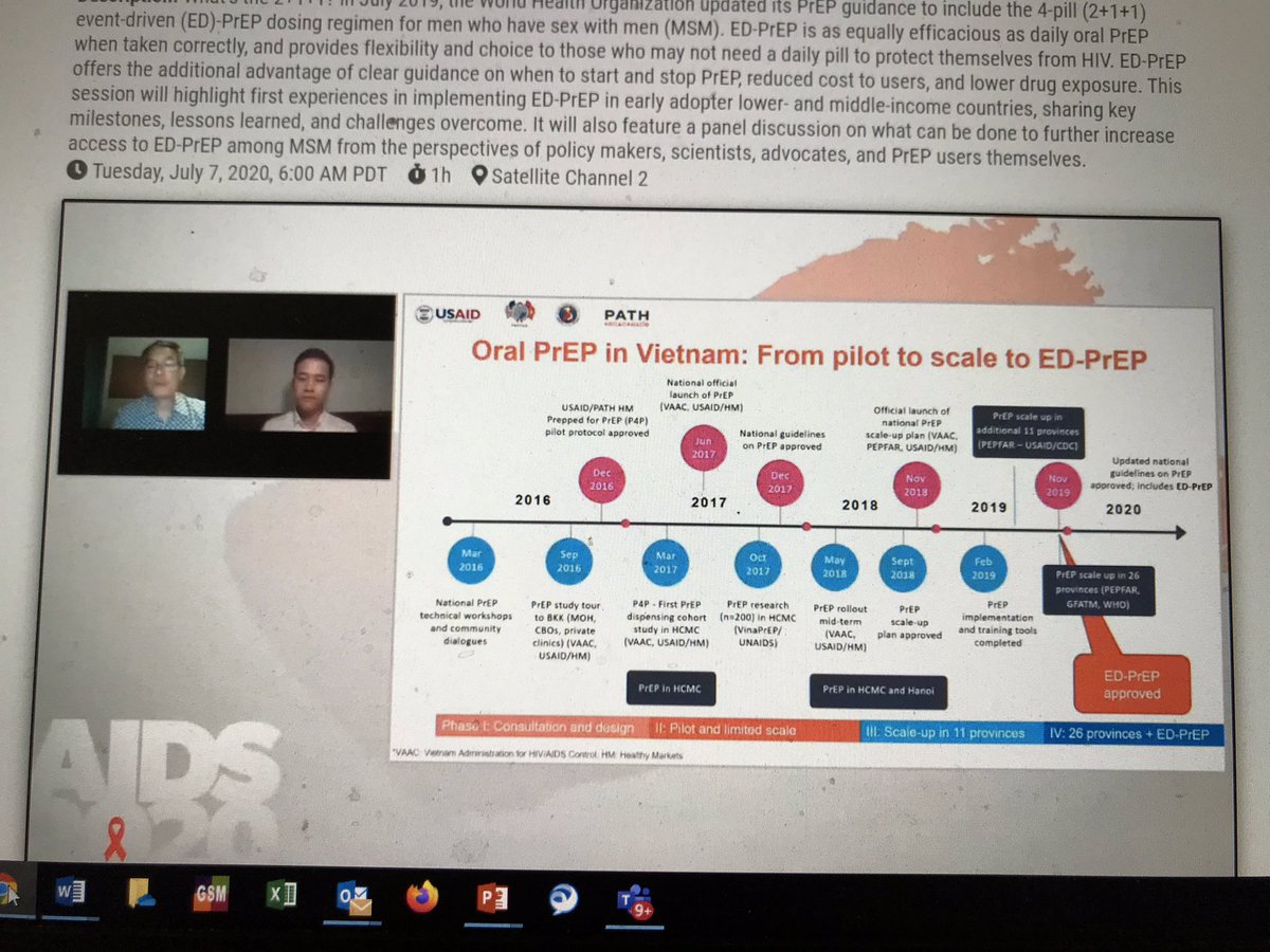 rbaggaley's tweet photo. Vietnam PrEP programme leading the way offering oral daily and ED #offerPrEP #AIDS2020 @mylittlebaklava @vannguyen_UN https://t.co/3ArNK4g815
