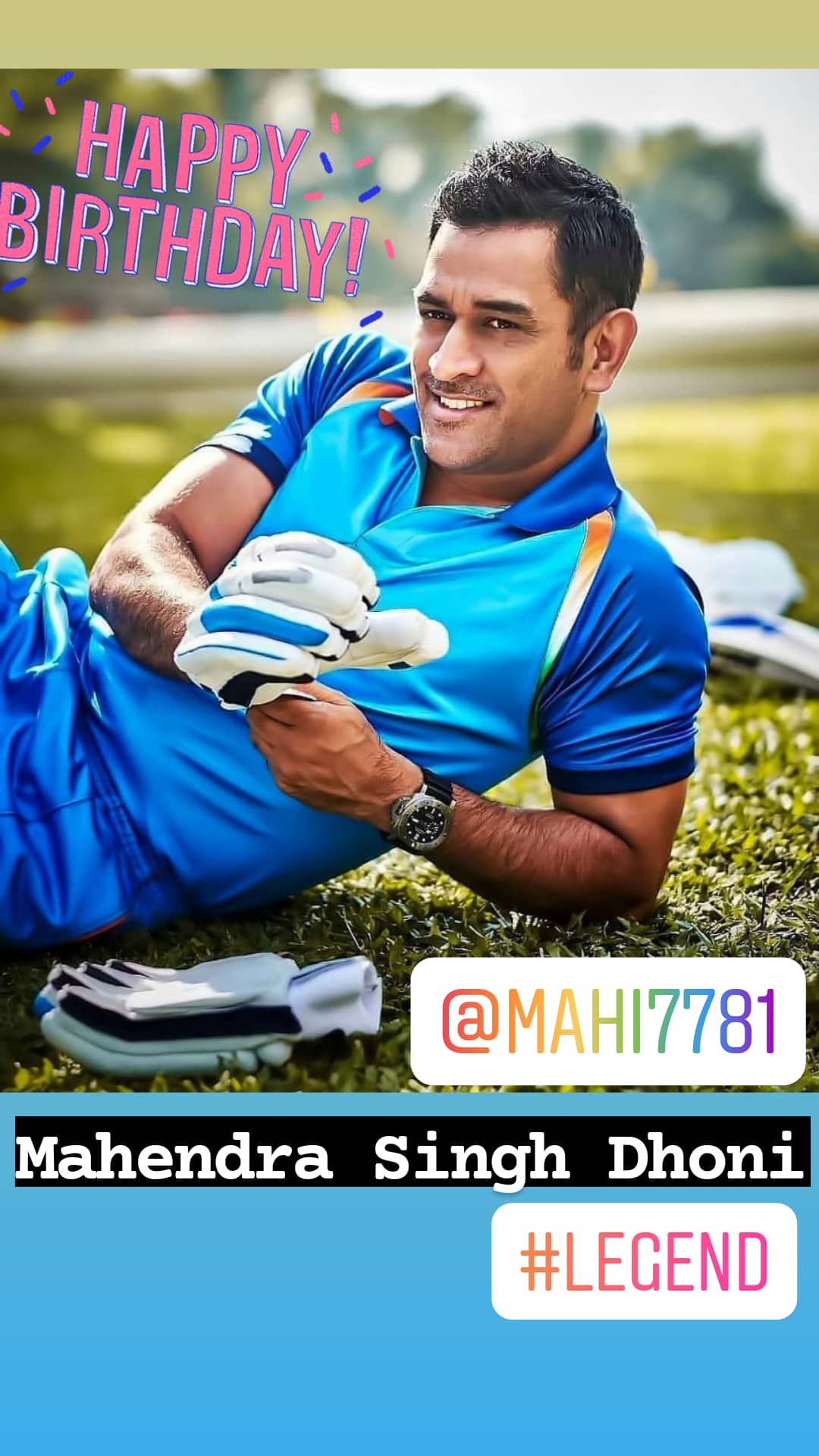 Birthday very very happy   to \" Mahendra Singh Dhoni \".  