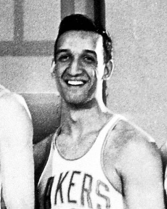 Bob Harrison: 1955-56.8.6pts, 2.7rbd, 3.8ast. 35.9 FG%, 66.4 FT%.(Lakers photo used)