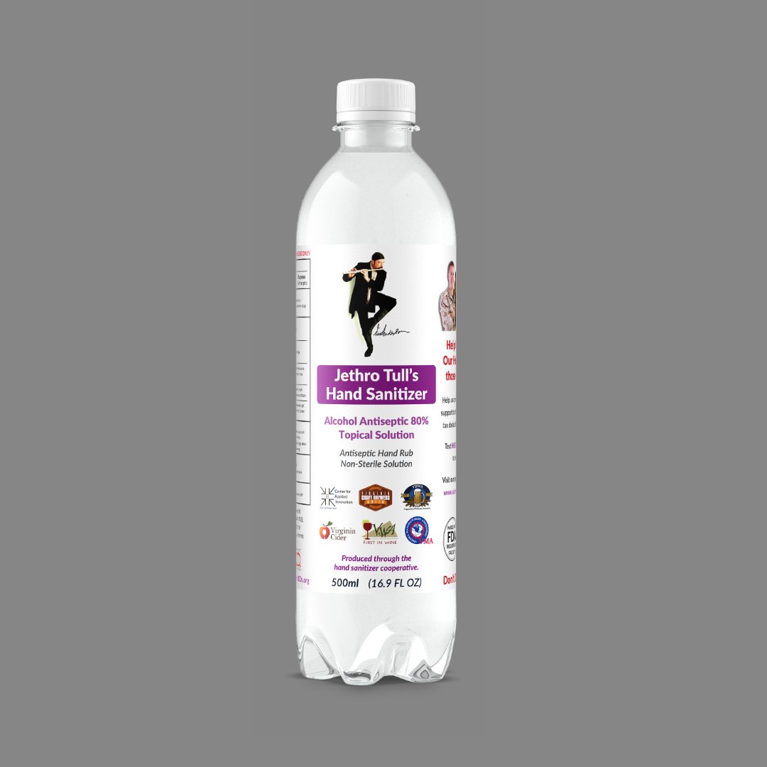 “A wee drop of the strong stuff! Of course for the hands only. Keep yourself safe, and by doing that you keep others safe, too. All in a good cause so choose this. The only officially-sanctioned Jethro Tull sanitizer hand rub” - Ian Anderson

helpingtheheroes.org/store/

#StaySafe