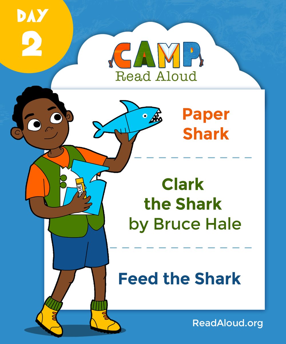 ReadAloud_org's tweet photo. Perhaps no undersea creature inspires more thoughts and opinions than the shark — terror, fascination and a whole week of bingeable TV in August! That is why they are the theme for Day 2 #CampReadAloud links: https://t.co/YnXWgPVL57 https://t.co/NDqlUQjqWe https://t.co/x8X5j8pVsH https://t.co/FFAqGzz2AA
