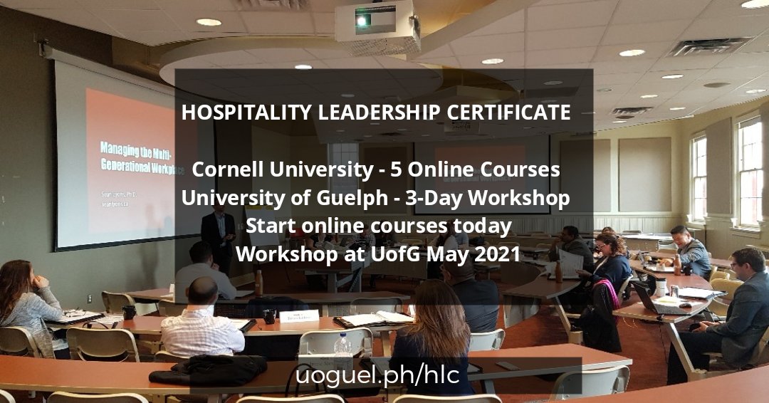 Learn from the best! #uofg #cornell Join the Class of 2021. #hospitalitymanagers registration is open until August 31st. #langbusiness #hospitalityindustry #hospitalityeducation