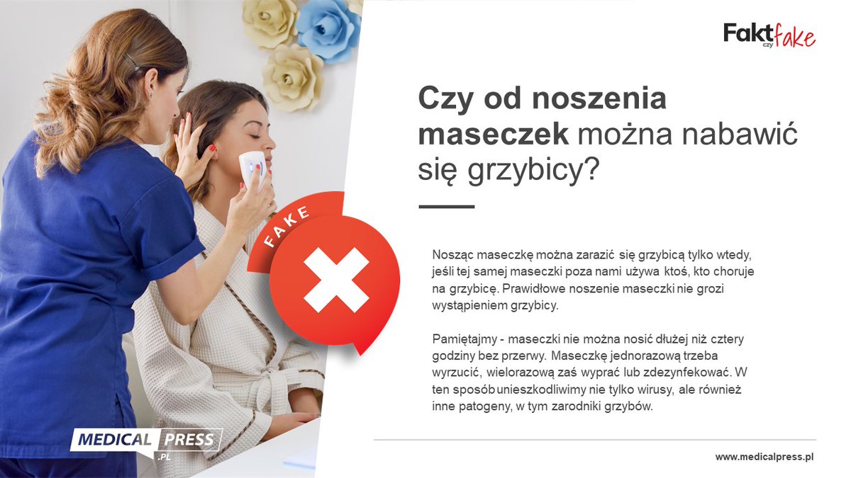 😷🤷‍♀️Czy od noszenia maseczek można nabawić się grzybicy❓
➡️ W cyklu FAKT CZY FAKE odpowiadamy na Wasze pytania i wątpliwości.
#FaktczFake #FaktFake #medicalpress #edukacjazdrowotna #maseczki #pandemia