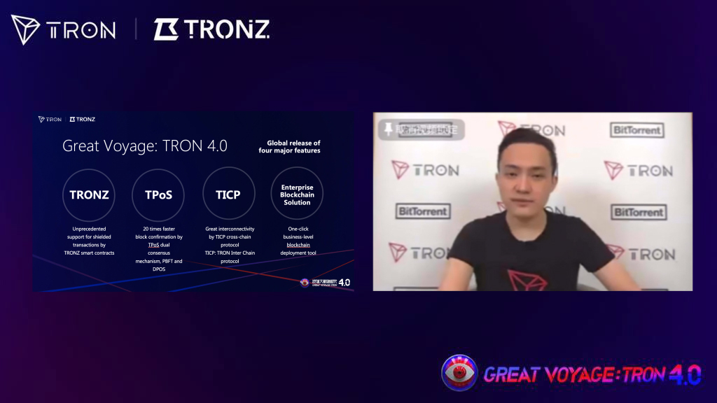 MSquid92's tweet photo. RT justinsuntron "Great Voyage: #TRON 4.0, global release on four major features
✅#TRONZ
✅#TPOS
✅#TICP
✅Enterprise #Blockchain Solution https://t.co/BOJD5453gB"
