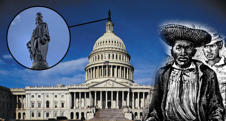 You may have heard that the US Capitol Building was built with slave labor. That's true.But what most people don't know is the extraordinary story behind the statue that sits on the top of the dome, called The Statue of Freedom.This thread is going to be worth your time. 1/17